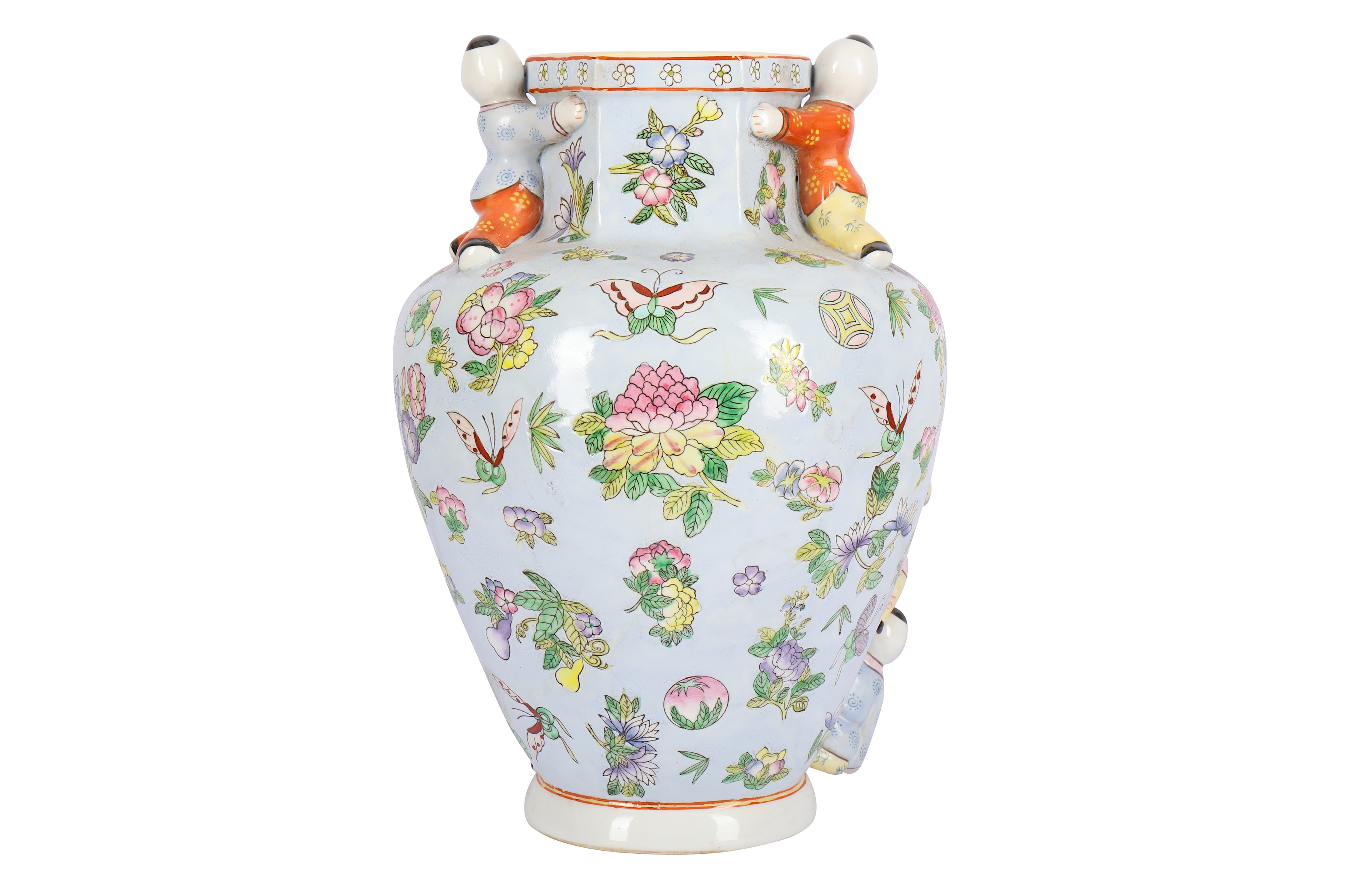 A late 20th Century Chinese porcelain table lamp - Image 2 of 3