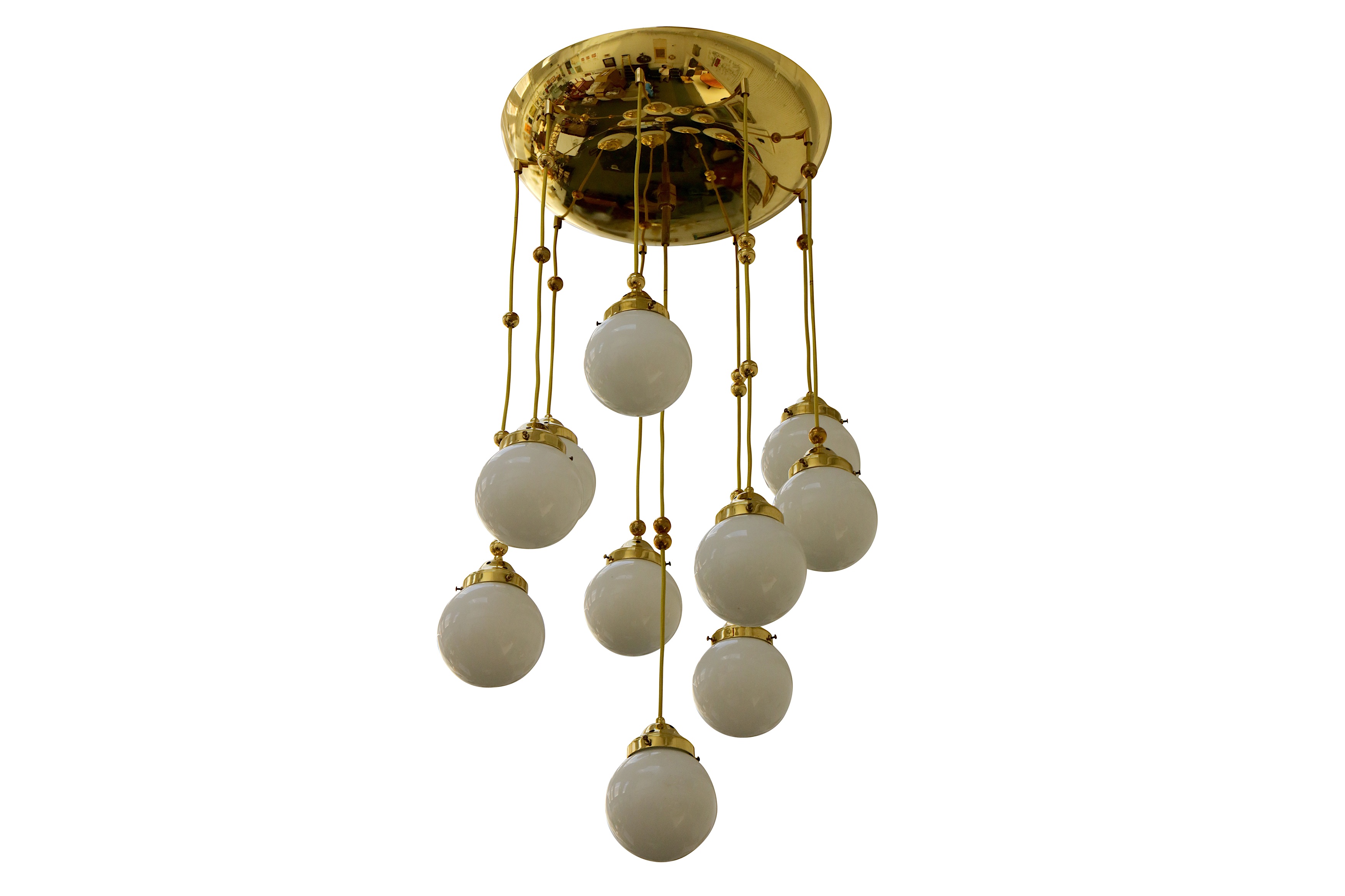 A contemporary Viennese Koloman Moser Chandelier,