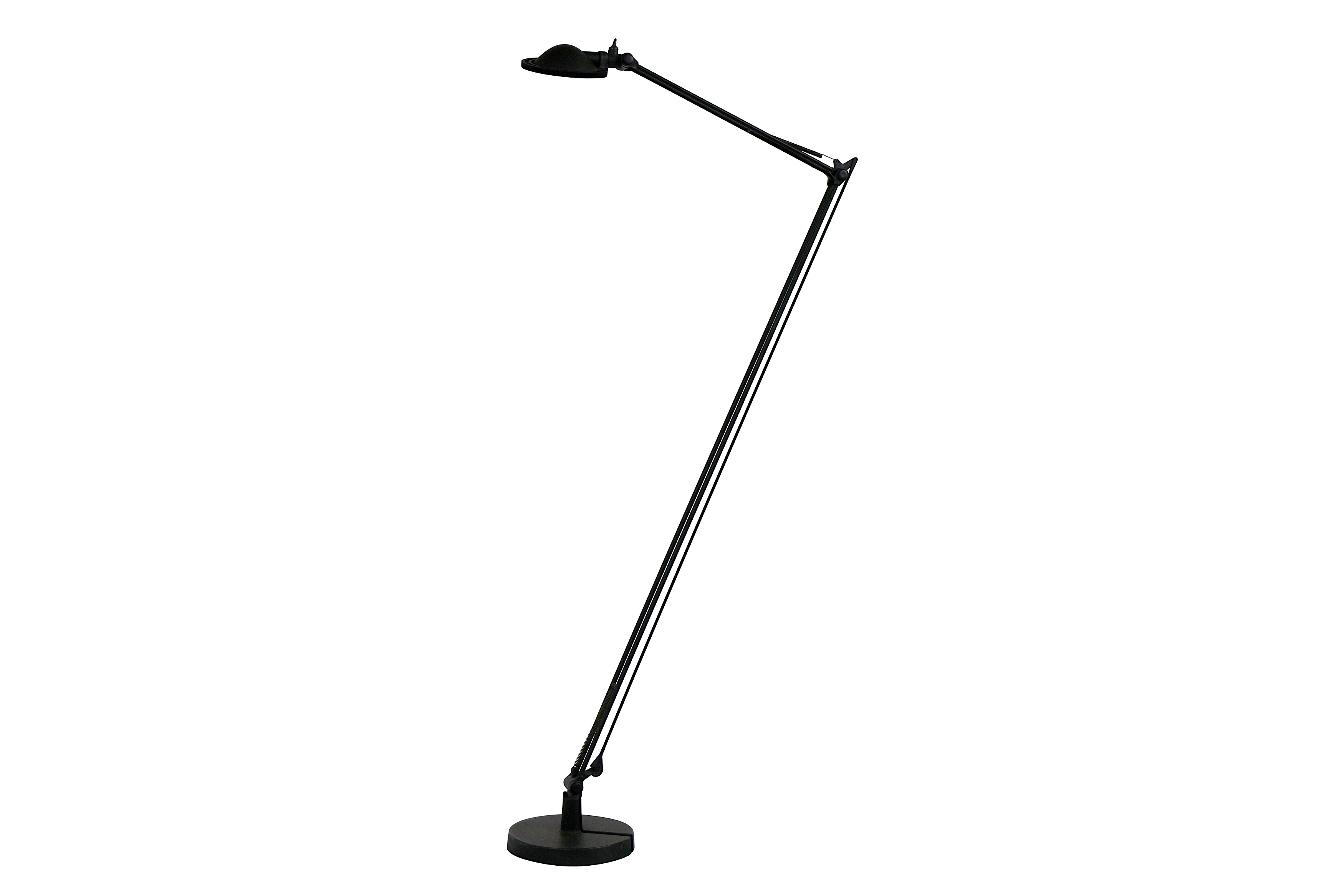 Paolo Rizzato for Luce Plan, a Bernice adjustable desk lamp,model D12, black painted aluminium, on a