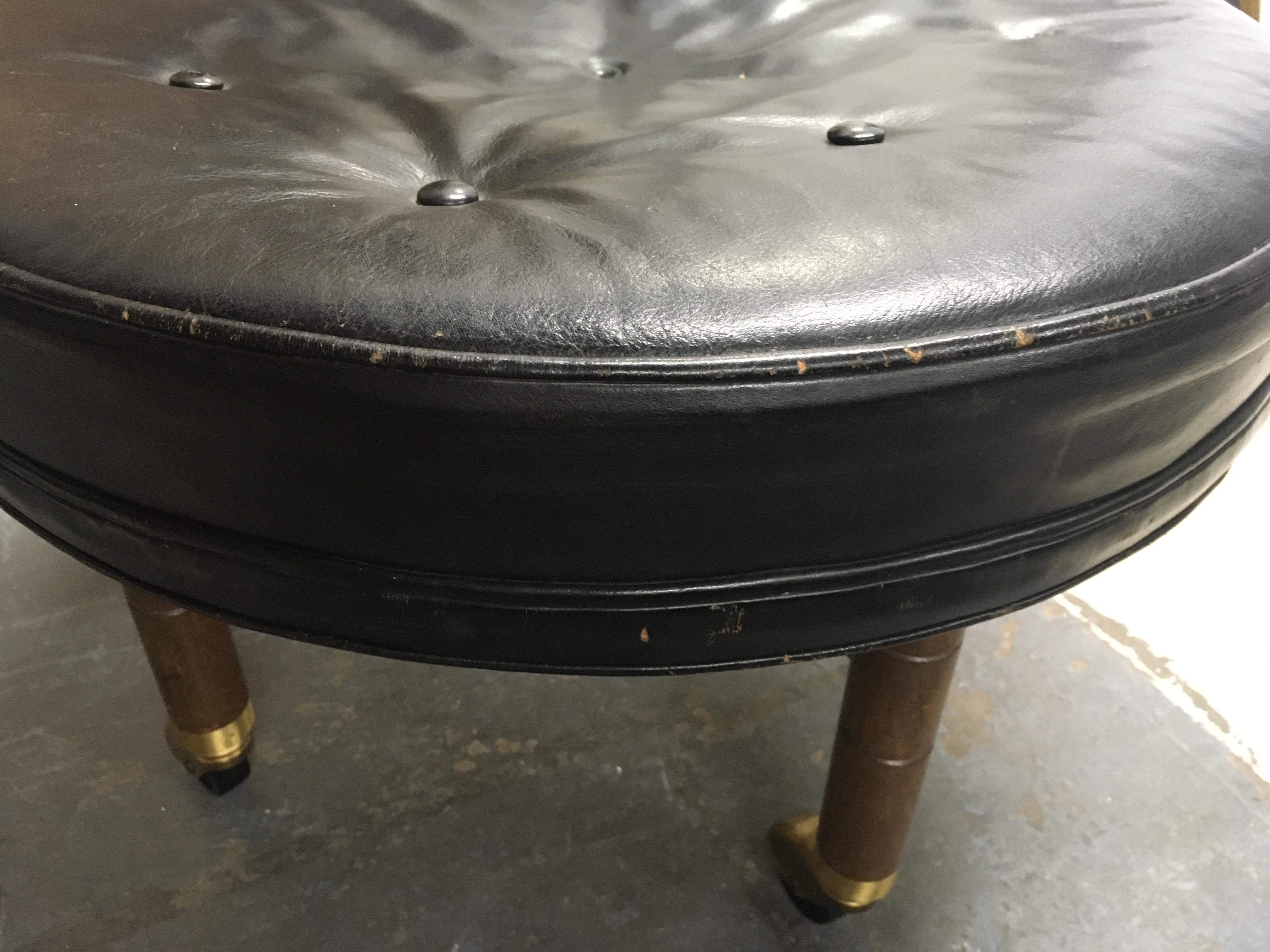 An American leather stool, 1950s - Image 5 of 8