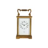 An early 20th Century brass carriage clock