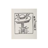 Keith Haring (American, 1958-1990), 'Untitled (Man With UFO)'