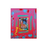 § Peter Max (German-American, b.1937), 'Flag With Heart'