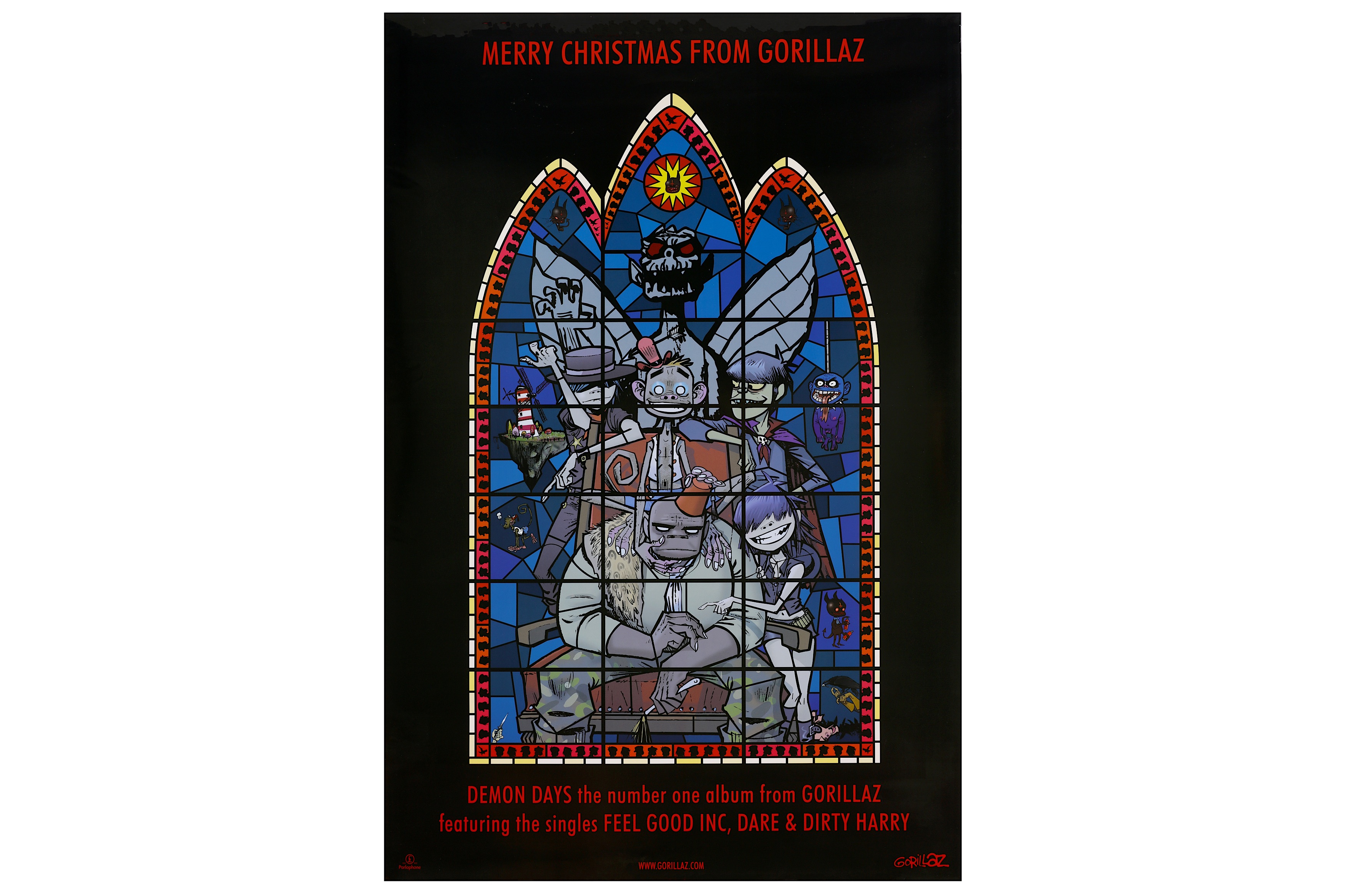 § Jamie Hewlett (b. 1968), 'Gorillaz - Stained Glass Poster'