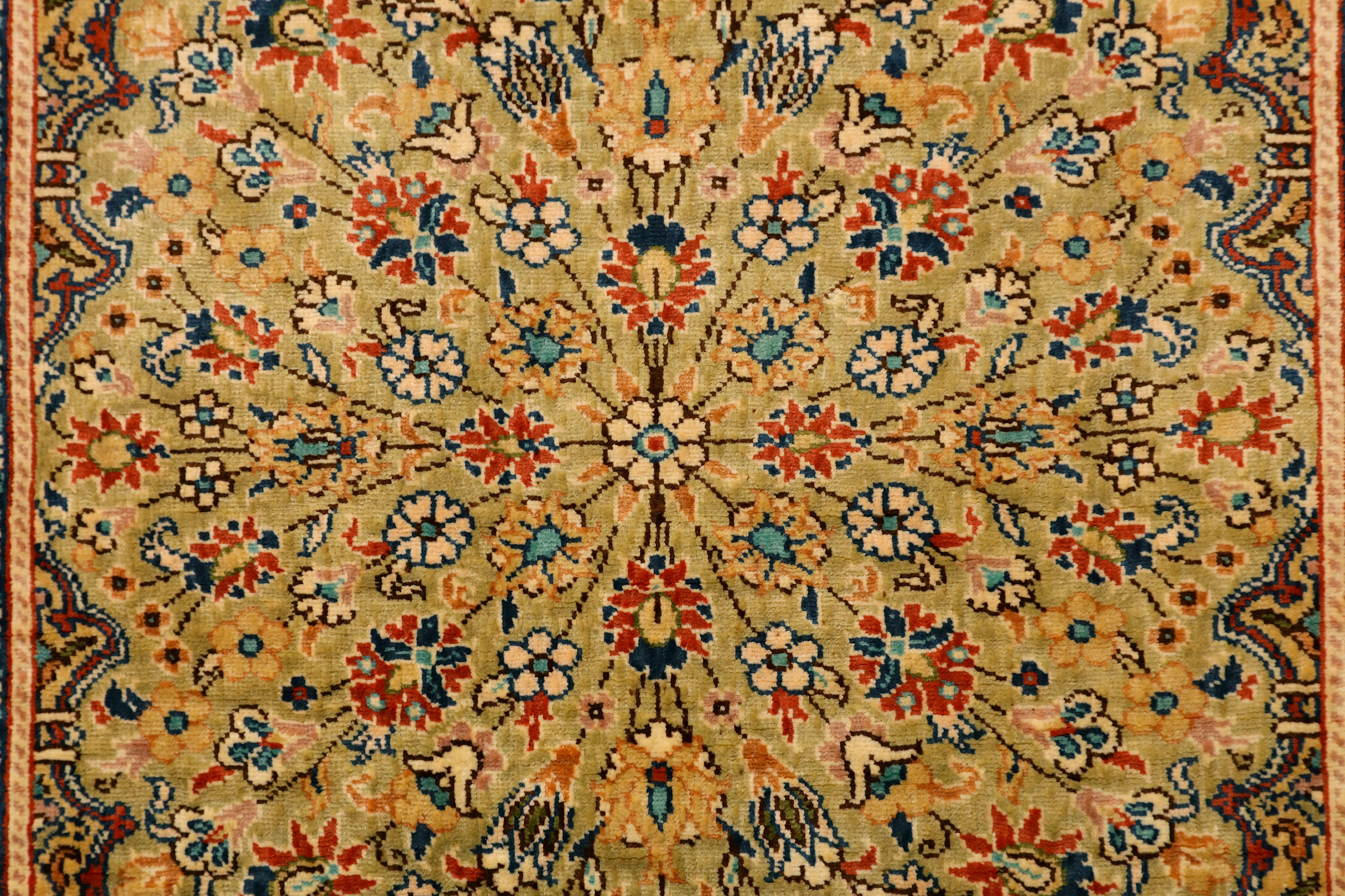 AN EXTREMELY FINE SILK HEREKE MAT, TURKEY - Image 3 of 5