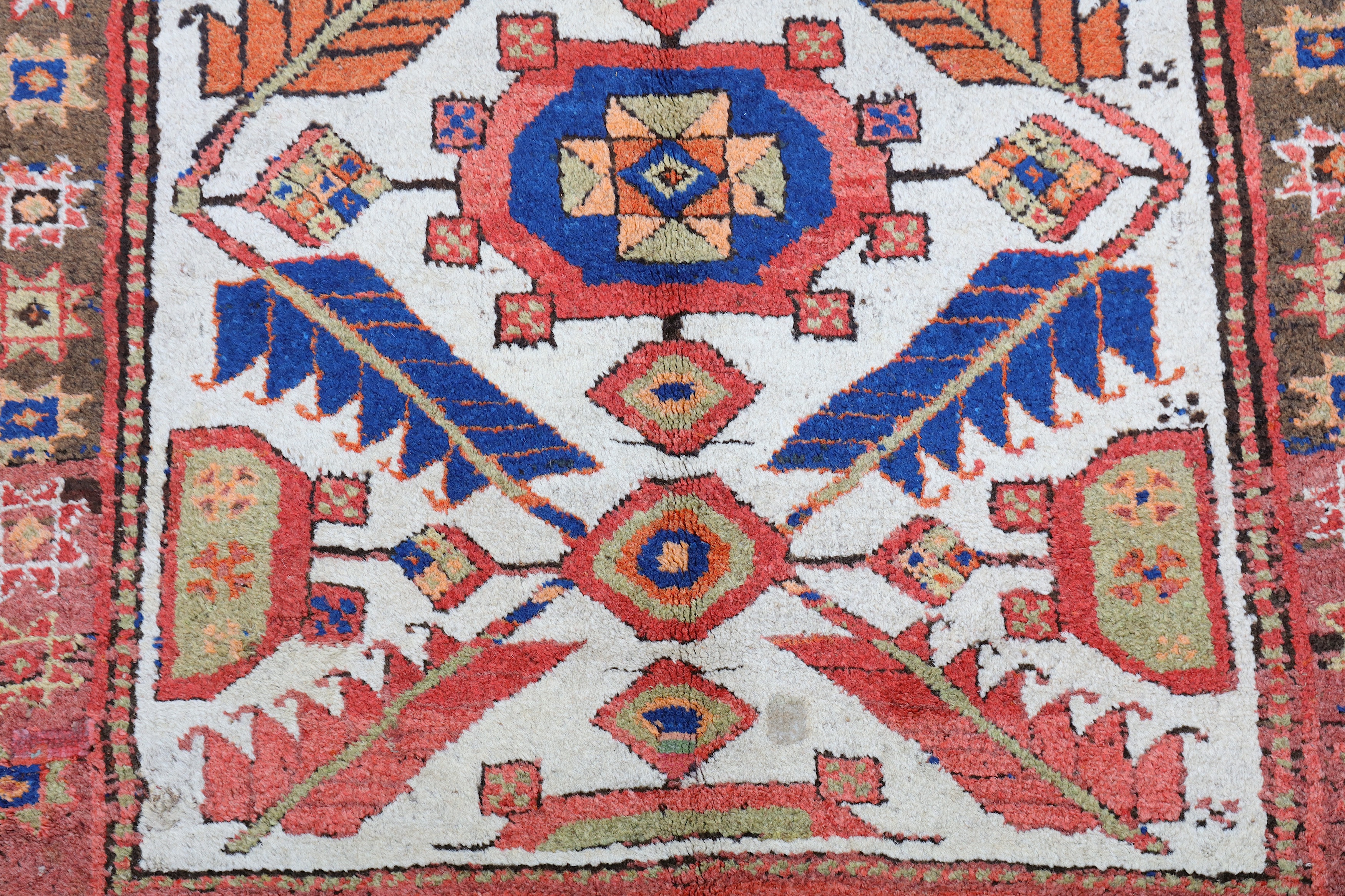 AN ANTIQUE KURDISH LONG RUG - Image 4 of 7