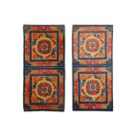 A PAIR OF DOUBLE SETTED TIBETAN TEMPLE RUGS