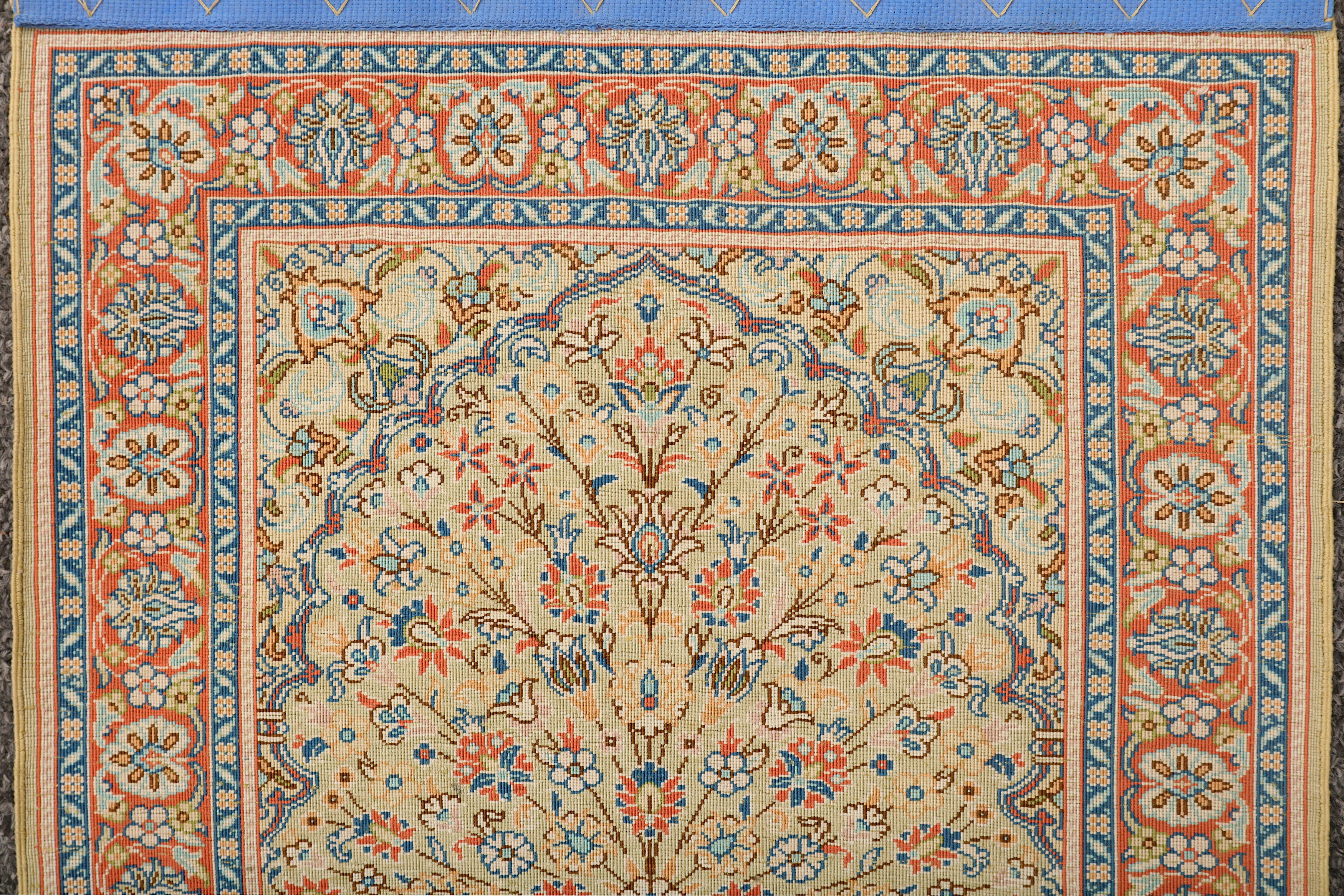 AN EXTREMELY FINE SILK HEREKE MAT, TURKEY - Image 5 of 5