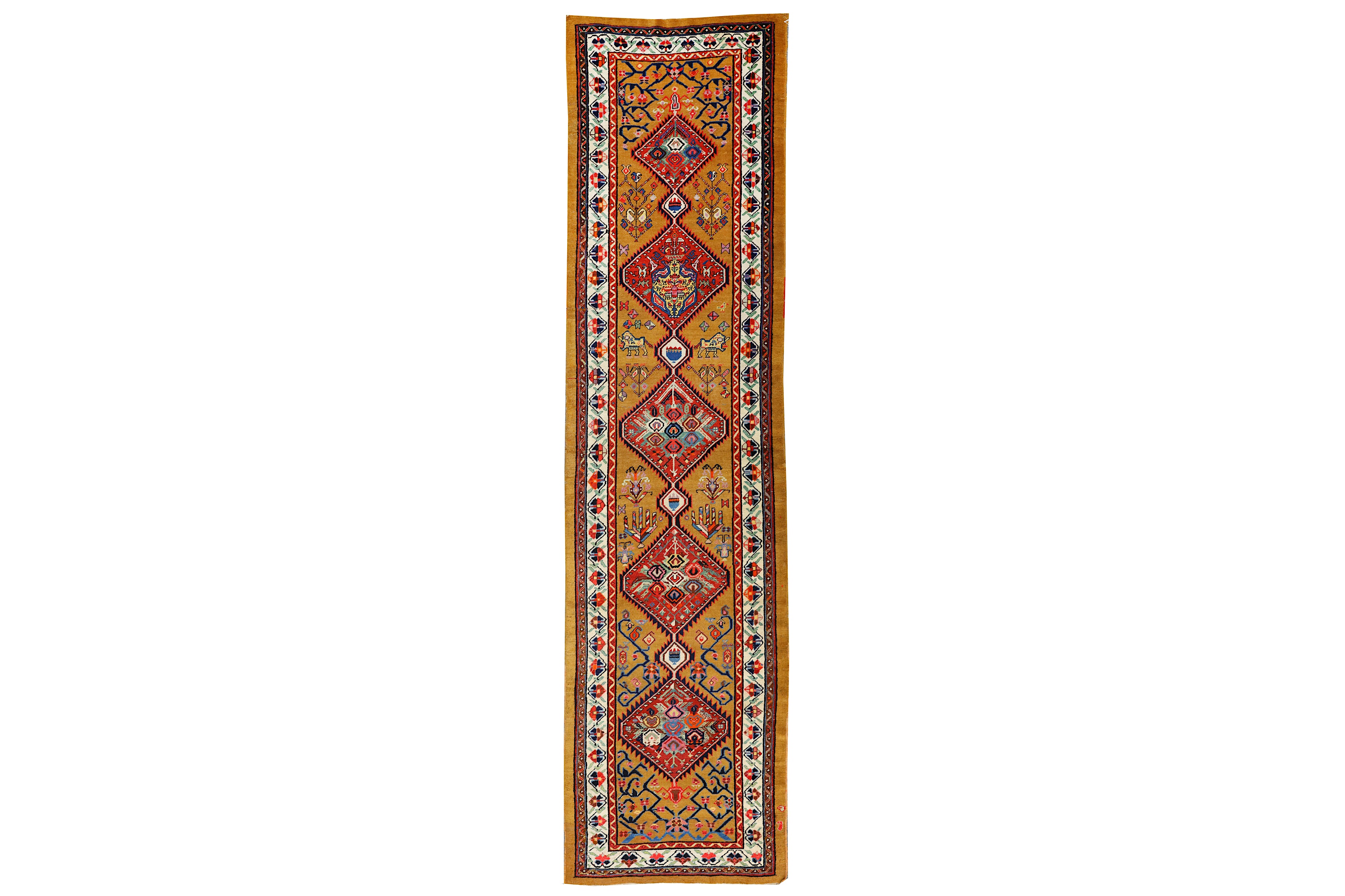 AN ANTIQUE SERAB RUNNER, NORTH-WEST PERSIA