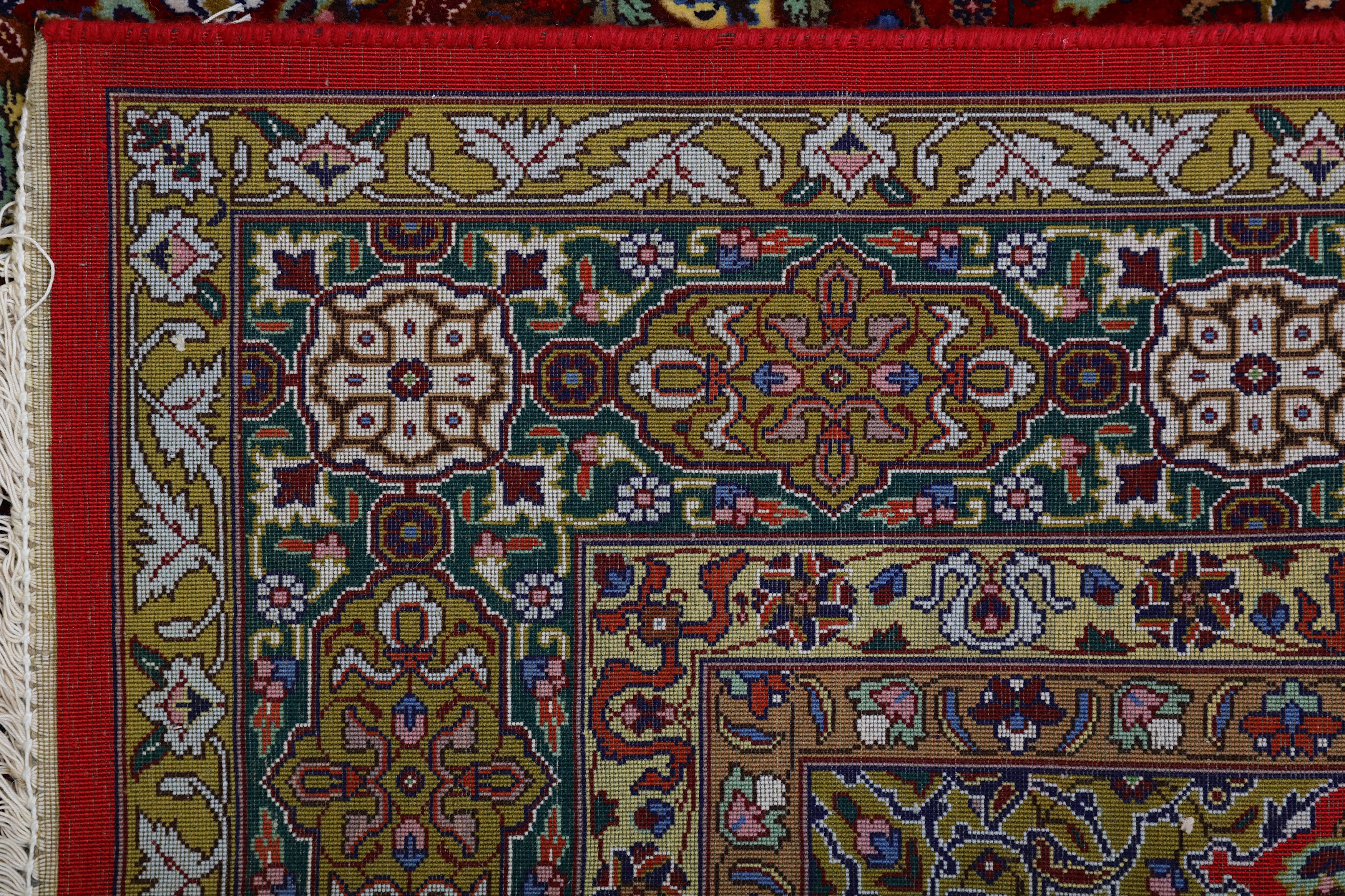 A PAIR OF VERY FINE PART SILK TABRIZ RUGS, NORTH-WEST PERSIA - Image 7 of 12