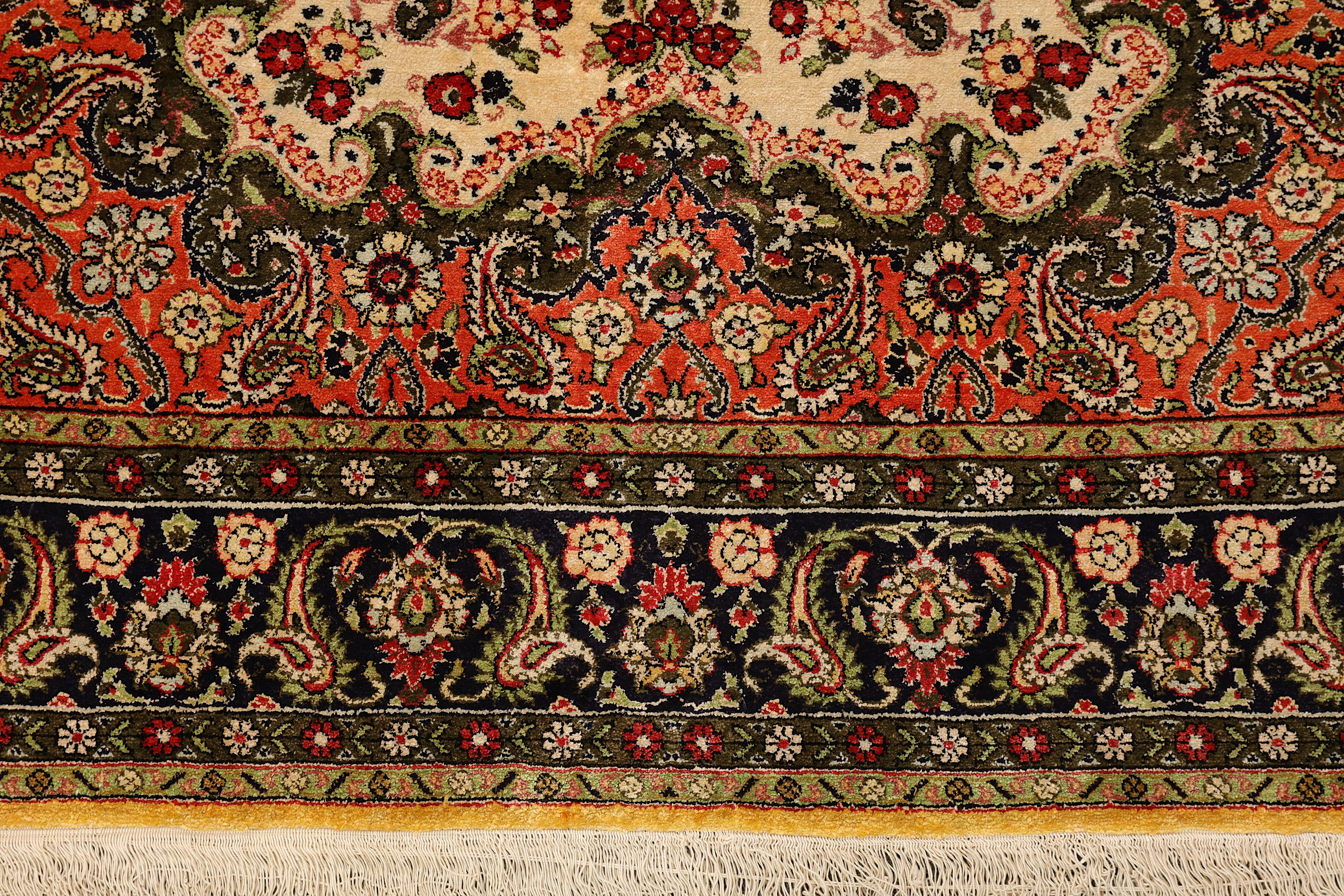 A VERY FINE SILK QUM RUG, CENTRAL PERSIA - Image 5 of 7