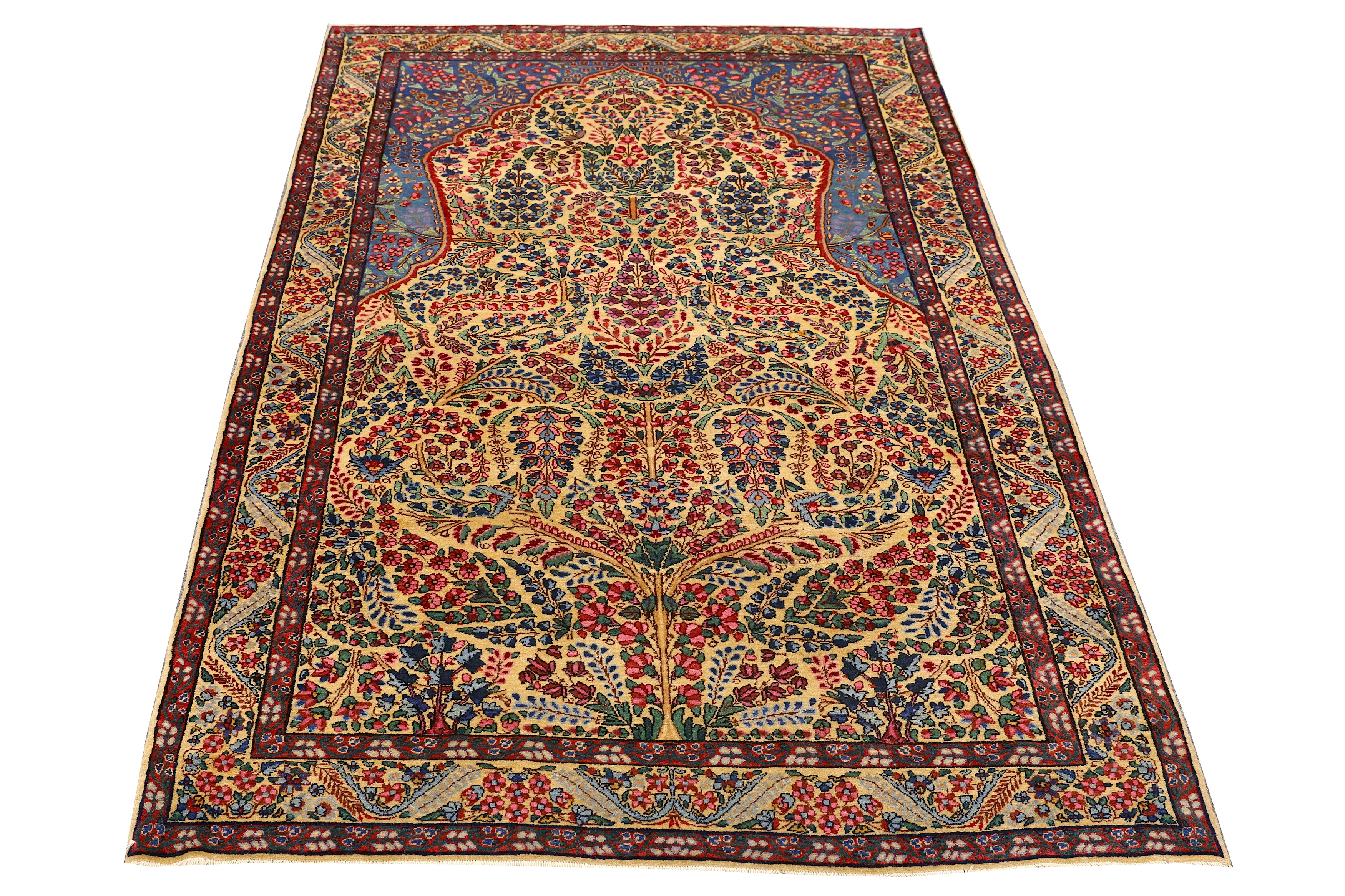 A FINE ANTIQUE KIRMAN PRAYER RUG, SOUTH PERSIA - Image 2 of 7