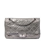 Chanel Metallic Grey Reissue 2. 27 Double Flap Bag