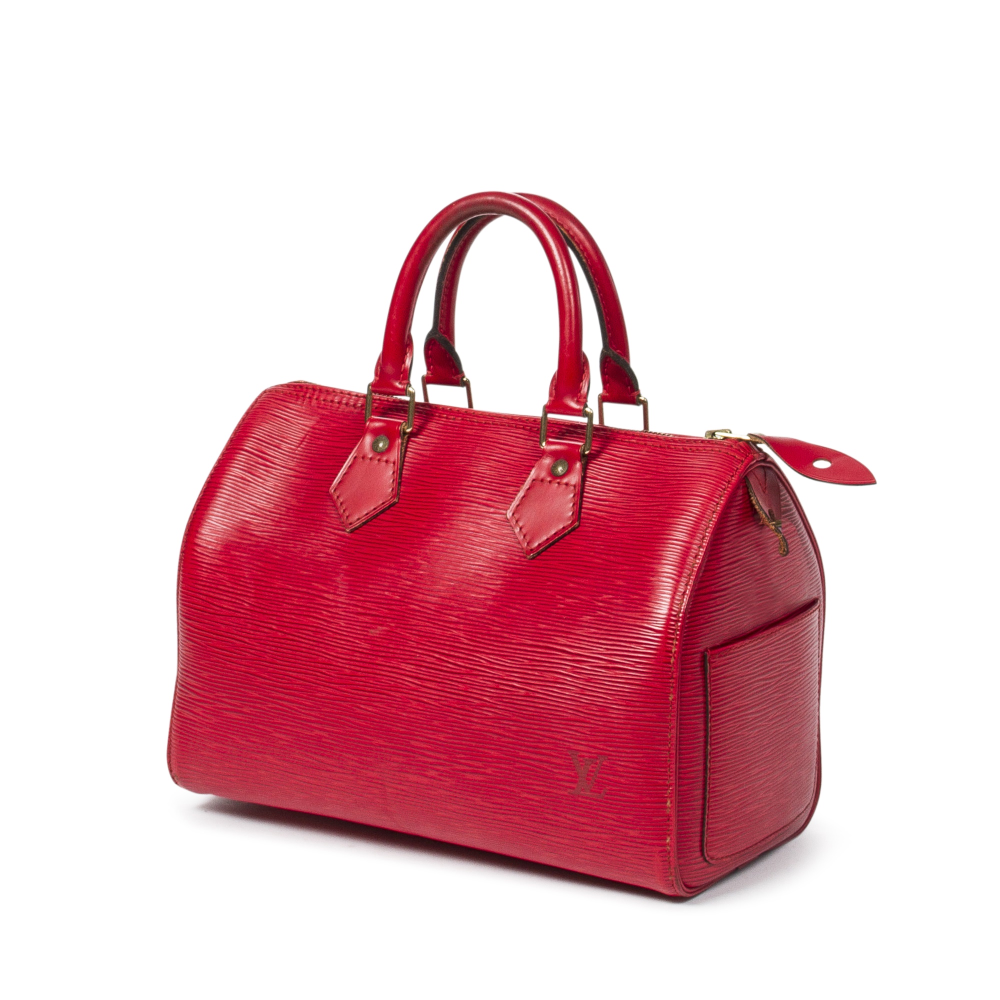 Louis Vuitton Red Epi Speedy 25 - Image 5 of 5