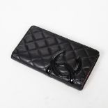 Chanel Black Quilted Ligne Cambon Long Wallet