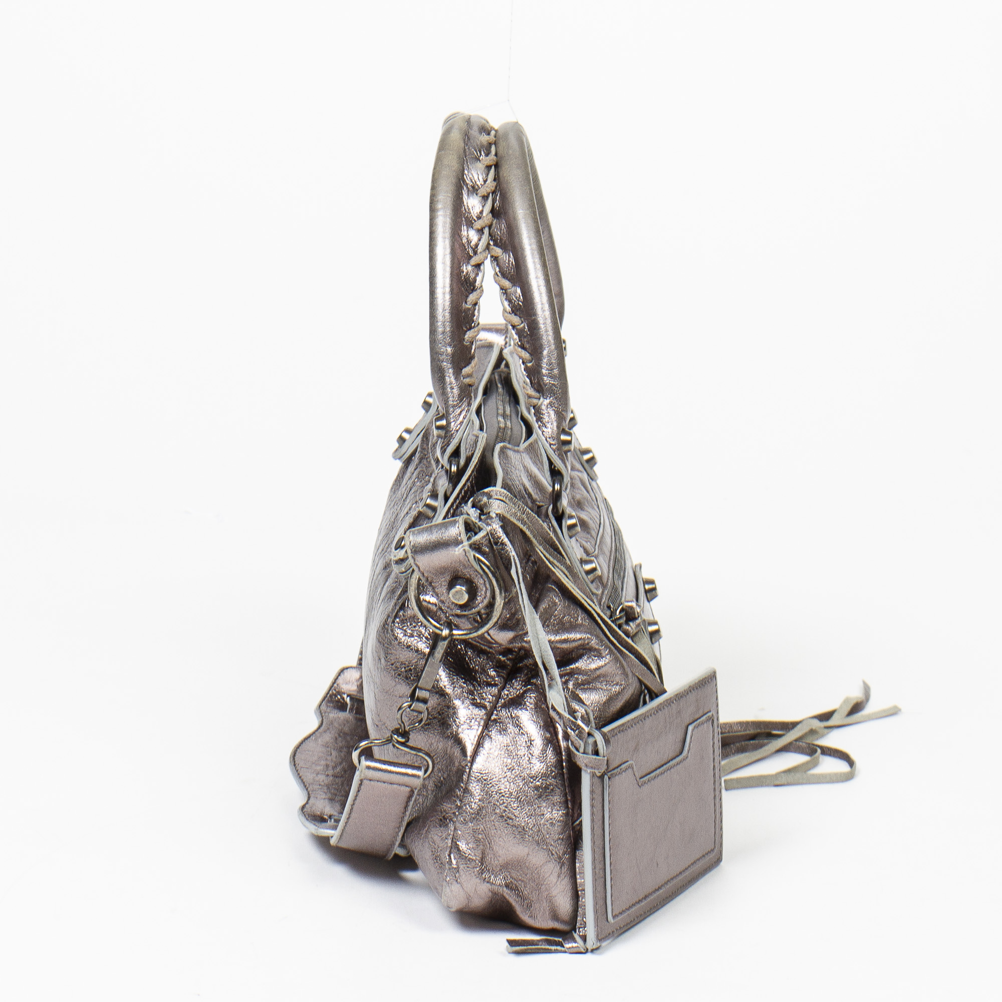 Balenciaga Silver Arena First Bag - Image 3 of 7