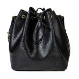 Louis Vuitton Black Epi Noe PM