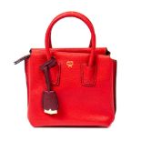 MCM Red Milla Mini Satchel Bag