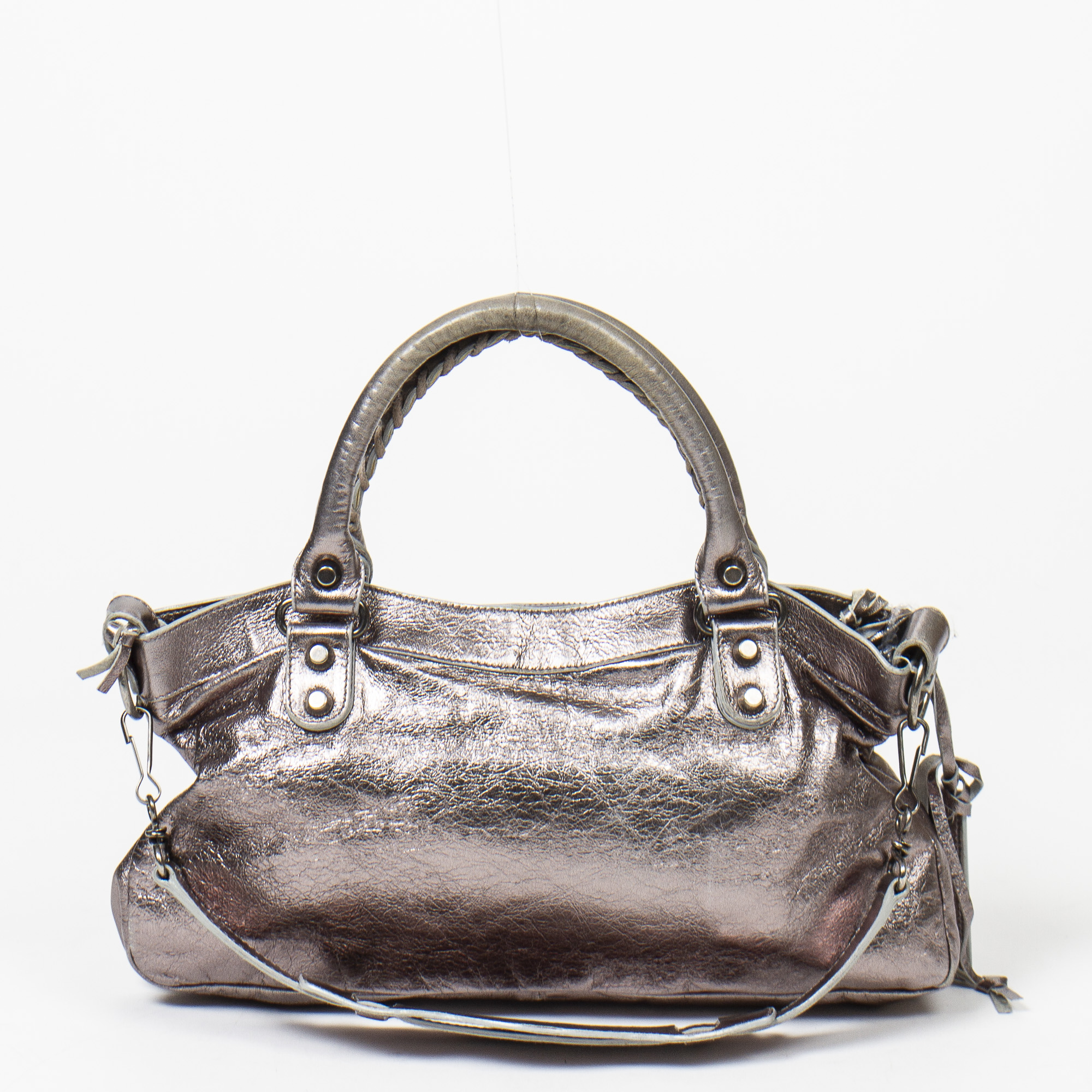 Balenciaga Silver Arena First Bag - Image 2 of 7