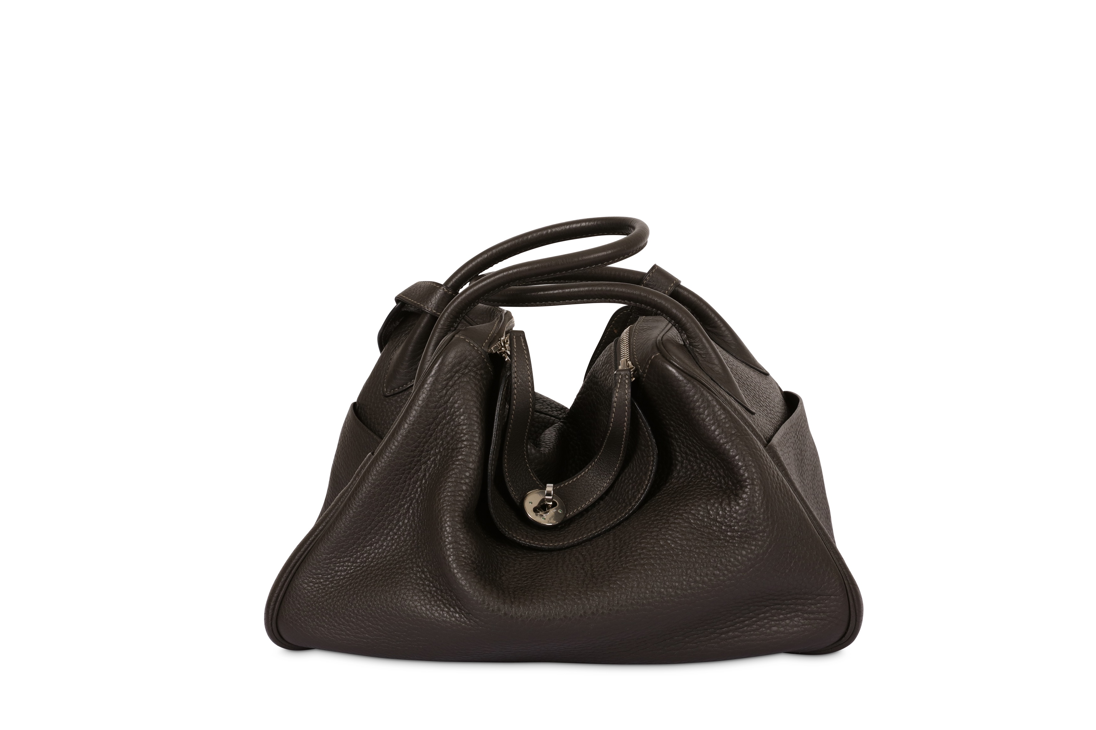 Hermes Graphite Clemence Lindy 35