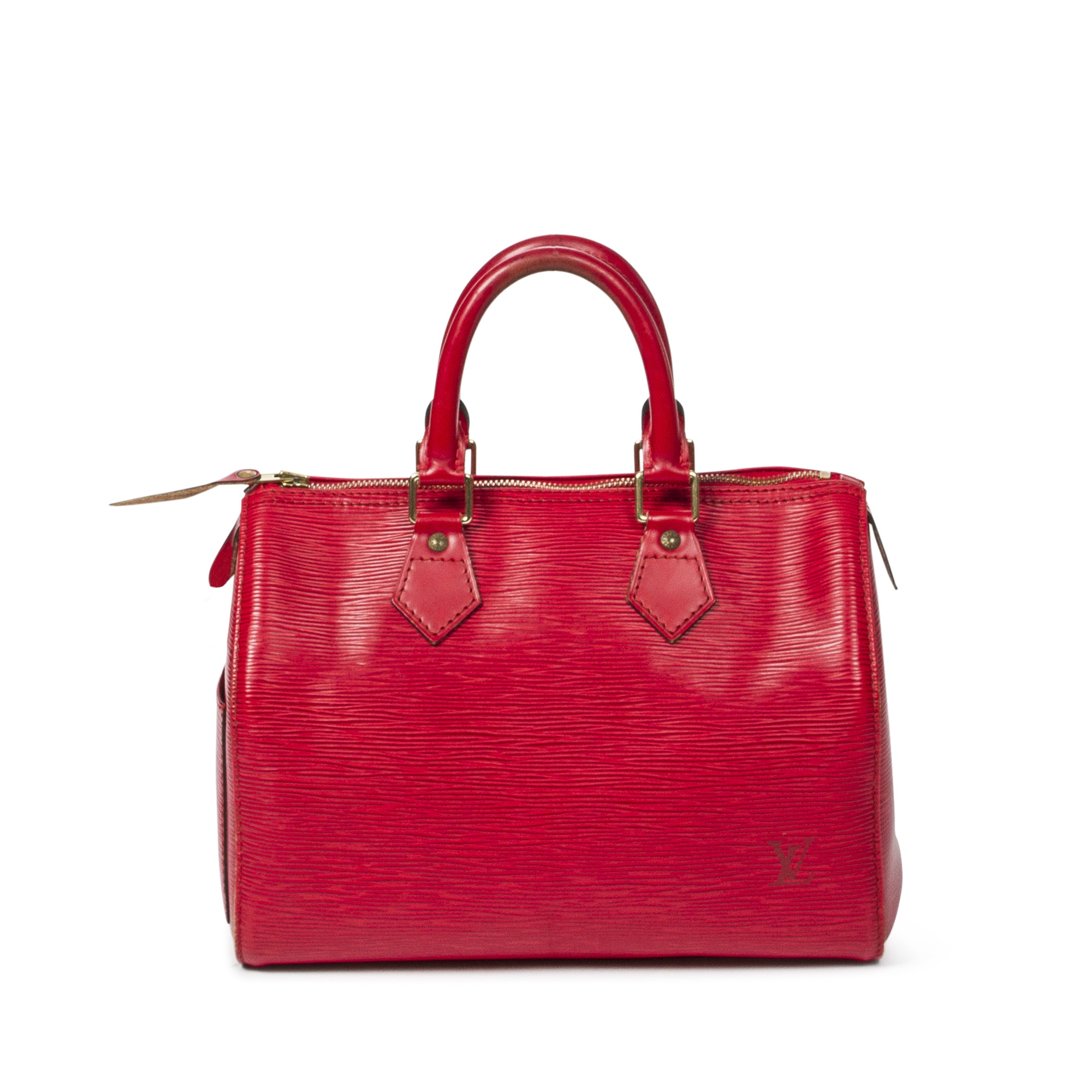 Louis Vuitton Red Epi Speedy 25 - Image 2 of 5