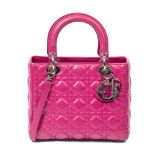 Christian Dior Fuchsia Medium Lady Dior Bag