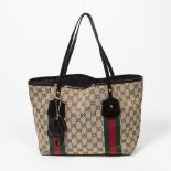 Gucci Beige Monogram Canvas Jolie Tote