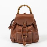 Gucci Tan Leather Bamboo Mini Backpack