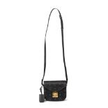 MCM Black Mini Patricia Saddle Bag