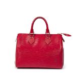 Louis Vuitton Red Epi Speedy 25