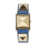 Hermes Blue Epsom Medor Watch