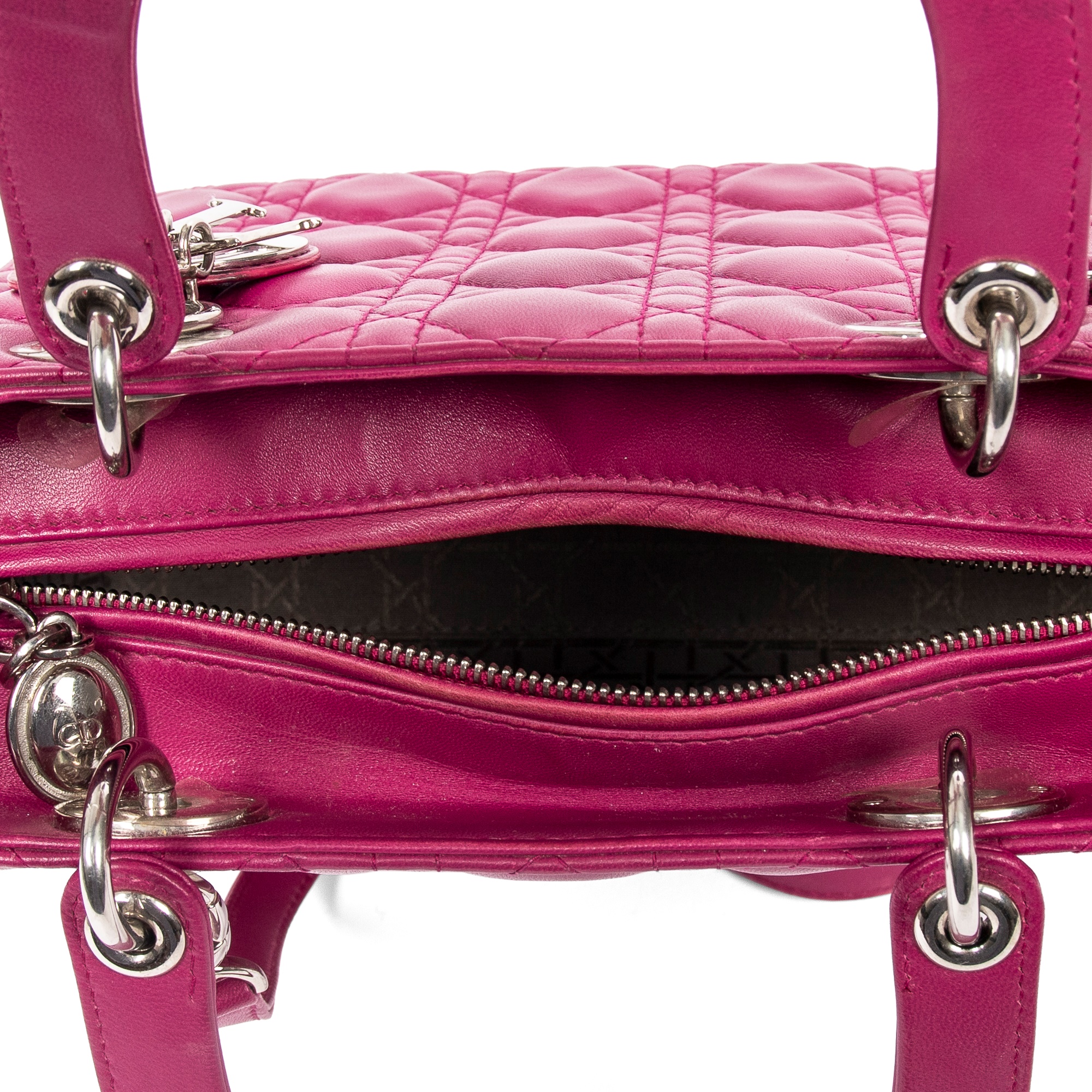 Christian Dior Fuchsia Medium Lady Dior Bag - Image 6 of 7