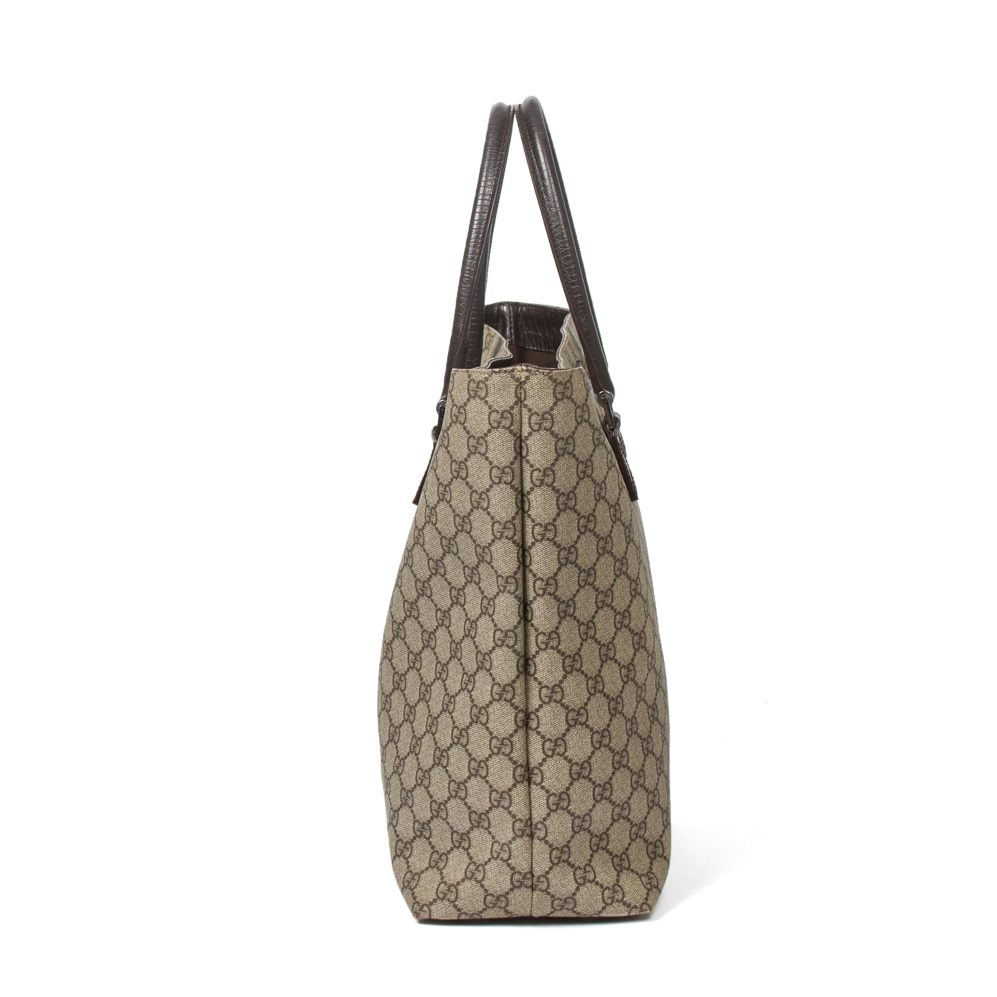 Gucci Beige Supreme Monogram Canvas Tote - Image 3 of 5