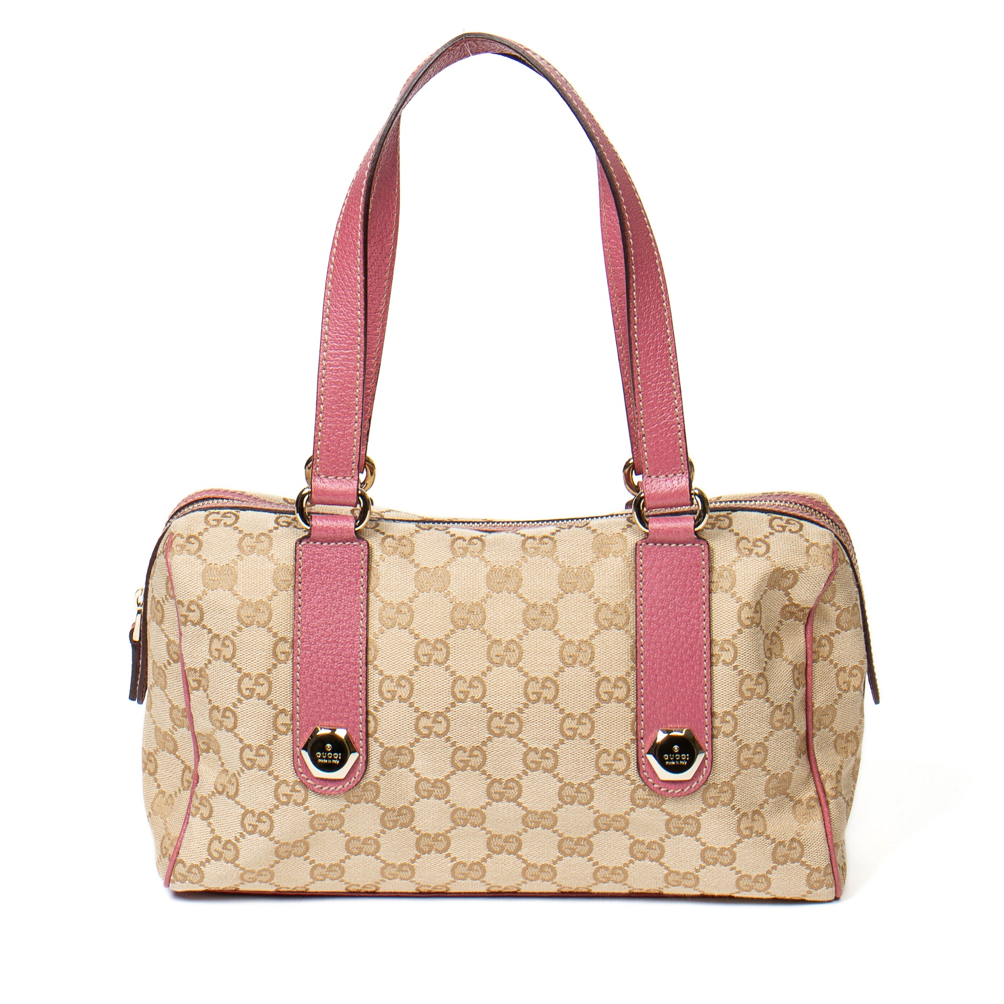 Gucci Beige Monogram Charmy Boston Bag - Image 2 of 7