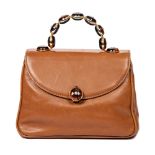 Fendi Tan Leather Top Handle Bag