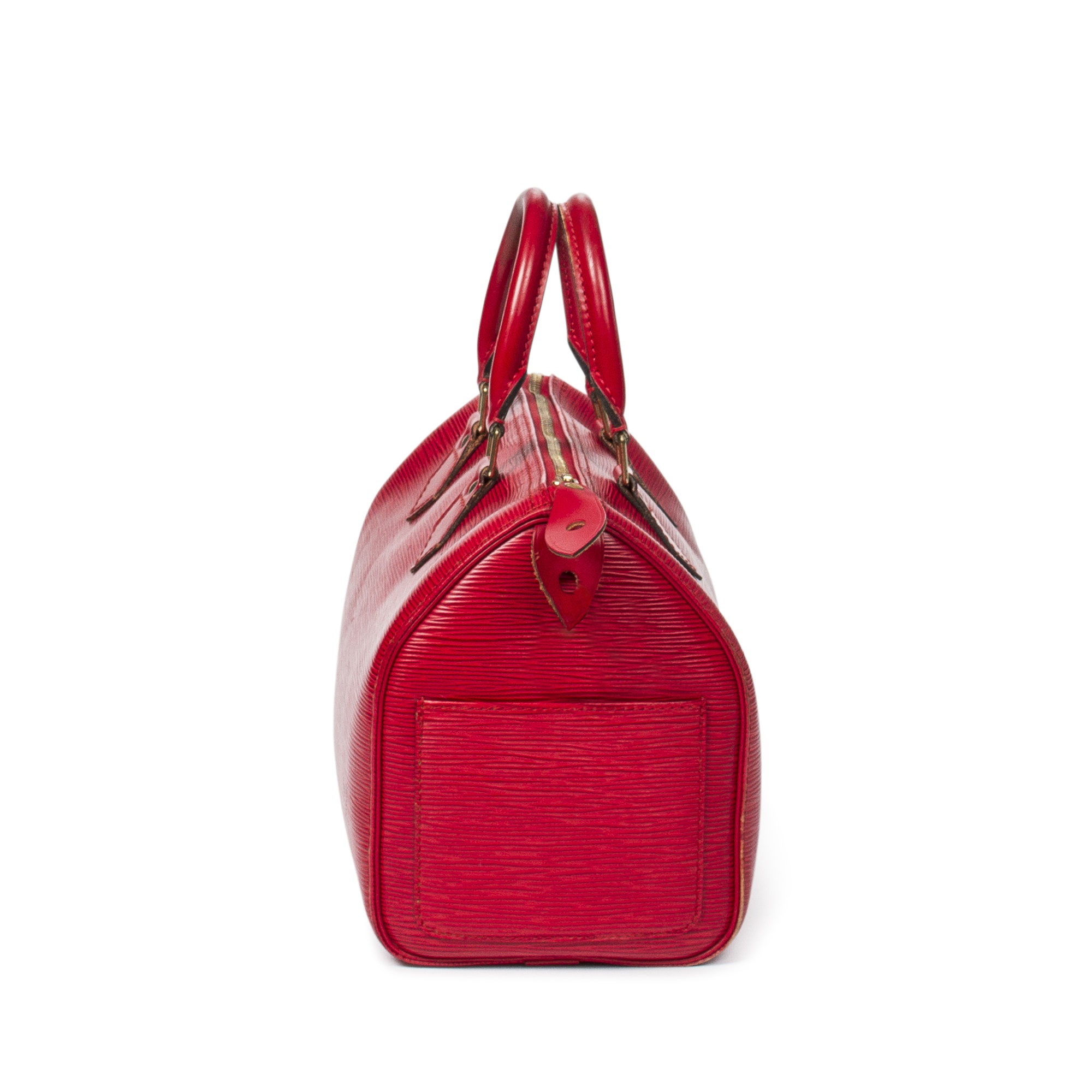 Louis Vuitton Red Epi Speedy 25 - Image 4 of 5