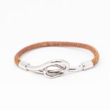 Hermes Brown Leather Jumbo Single Tour Bracelet