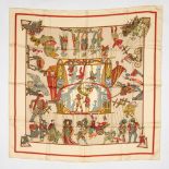 Hermes 'Le Temps des Marionettes' Silk Scarf