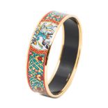 Hermes Red Enamel Bangle