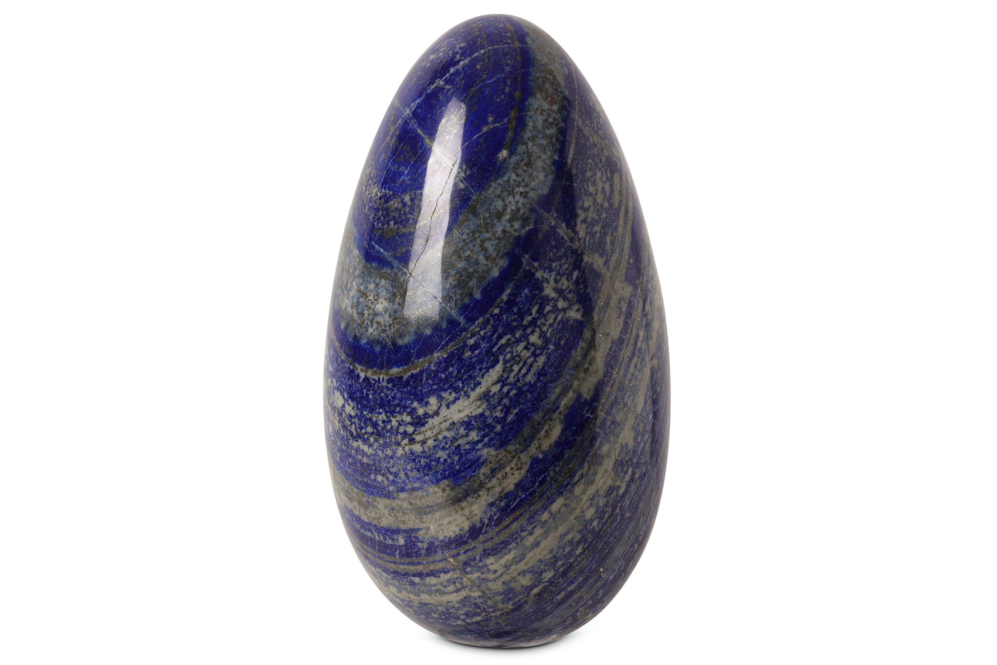 A LARGE LAPIS SOLID LAZULI SPECIMEN EGG - Image 3 of 4