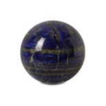 A LARGE SOLID LAPIS LAZULI SPECIMEN SPHERE