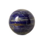 A LARGE SOLID LAPIS LAZULI SPECIMEN SPHERE