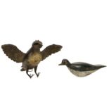 FOLK ART: TWO EARLY 20TH CENTURY DECOY BIRDS