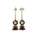 A PAIR OF GUCCI CLOCK/BAROMETER TABLE LAMPS