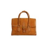 A GUCCI VINTAGE TAN SUEDE WEEKEND BAG