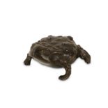 A 16TH CENTURY PADUAN BRONZE MODEL OF A TOAD