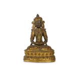 A CHINESE GILT-BRONZE FIGURE OF A BODHISATTVA..