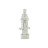 A CHINESE BLANC-DE-CHINE FIGURE OF GUANYIN.