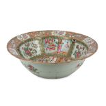 A CHINESE CANTON FAMILLE ROSE PUNCH BOWL.