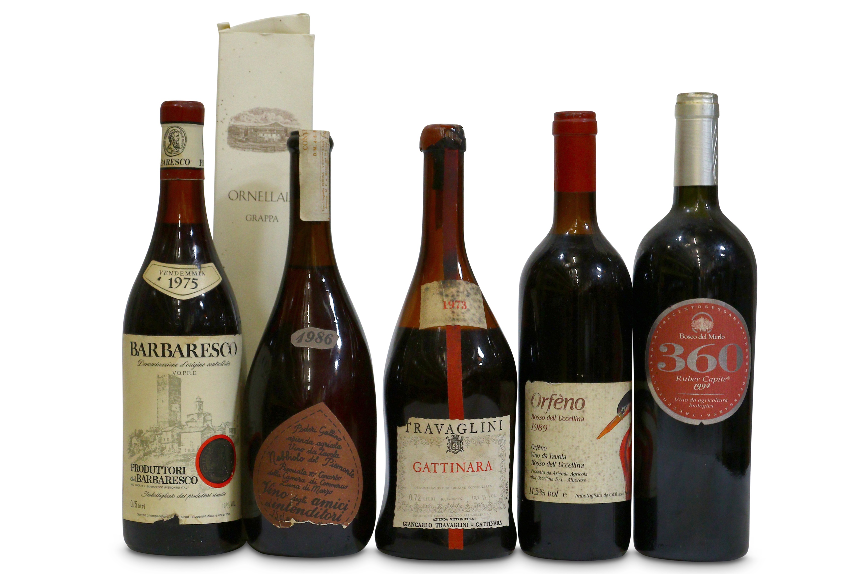 A selection of Italian Wines and Grappa